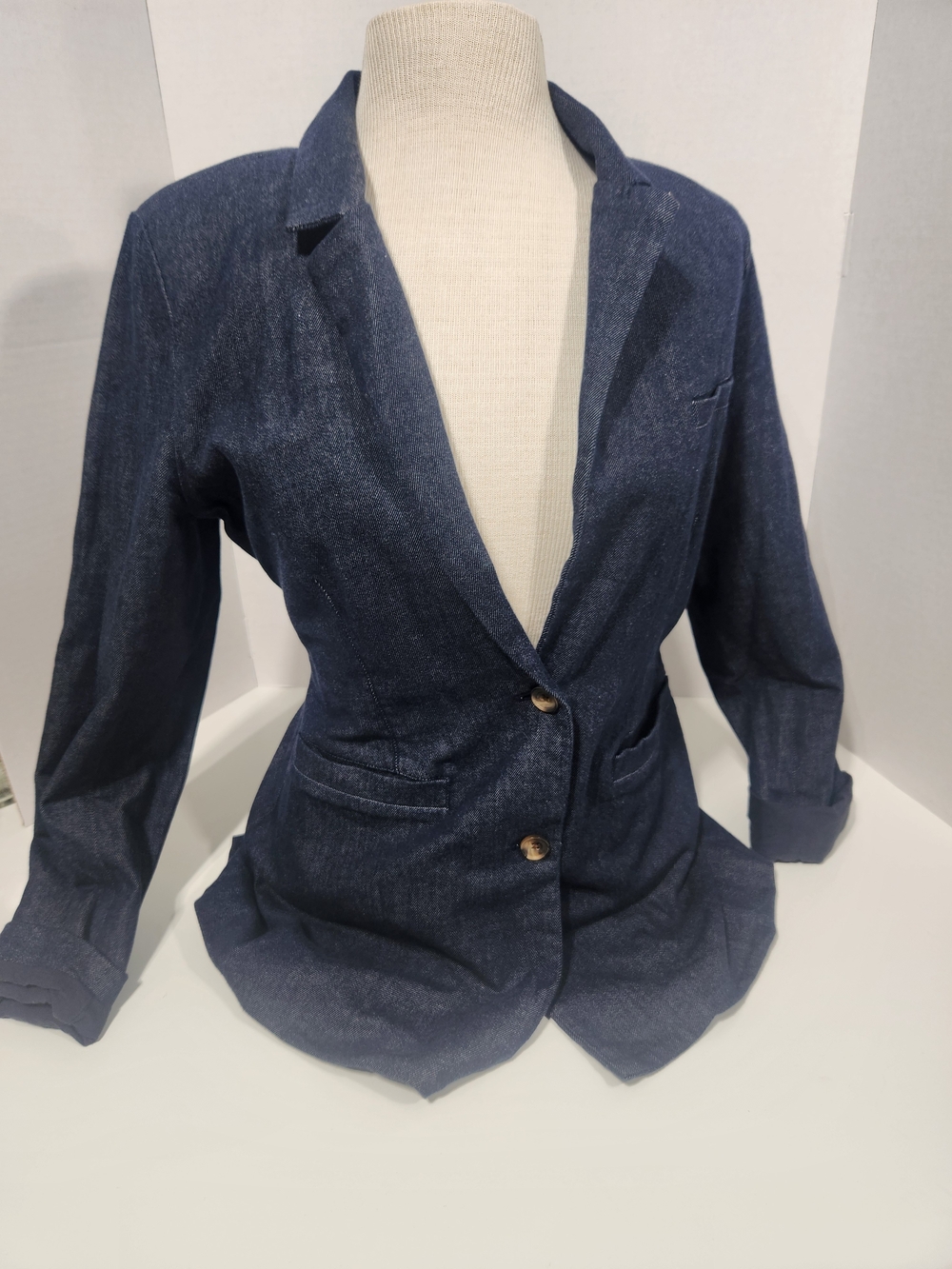 Treasure & Bond Dark Blue Denim Blazer